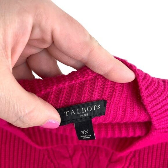 Talbots Pink Knit Pullover Sweater - Picture 3 of 5